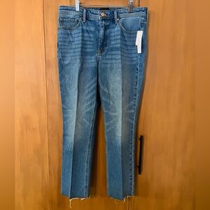 Talbots High Rise Demi Boot Crop jeans, 6, NWT. CALYPSO WASH. Raw hem.
